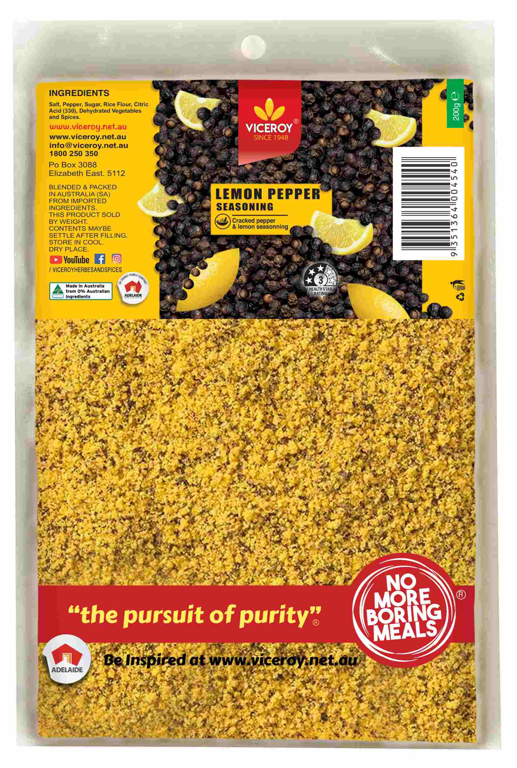 VICEROY® Lemon And Pepper Seasoning